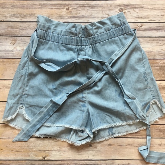 Express • High Waisted Light Blue Shorts - Picture 3 of 5